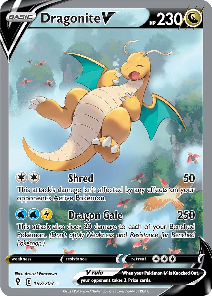 Dragonite V - 192/203 - Full Art Rare