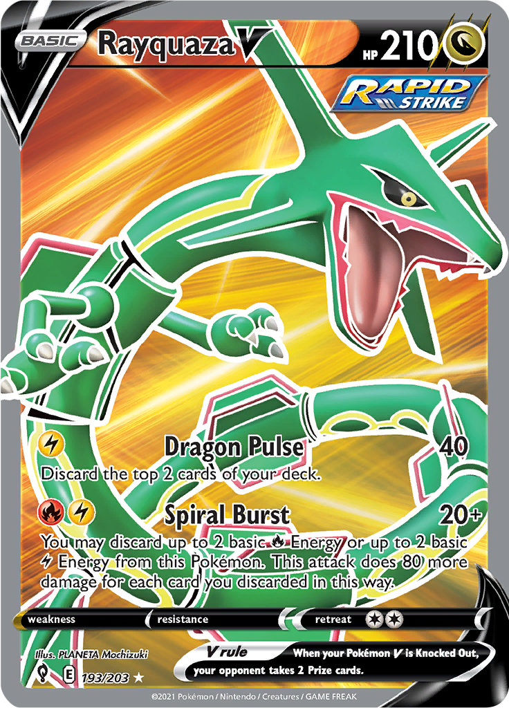 Rayquaza V - 193/203 - Full Art Rare