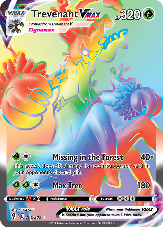 Trevenant VMAX - 206/203 - Rainbow Rare