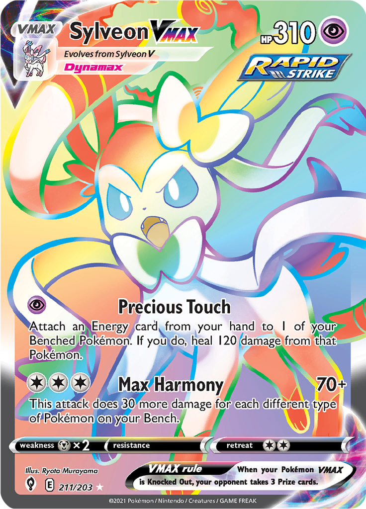 Sylveon VMAX - 211/203 - Rainbow Rare