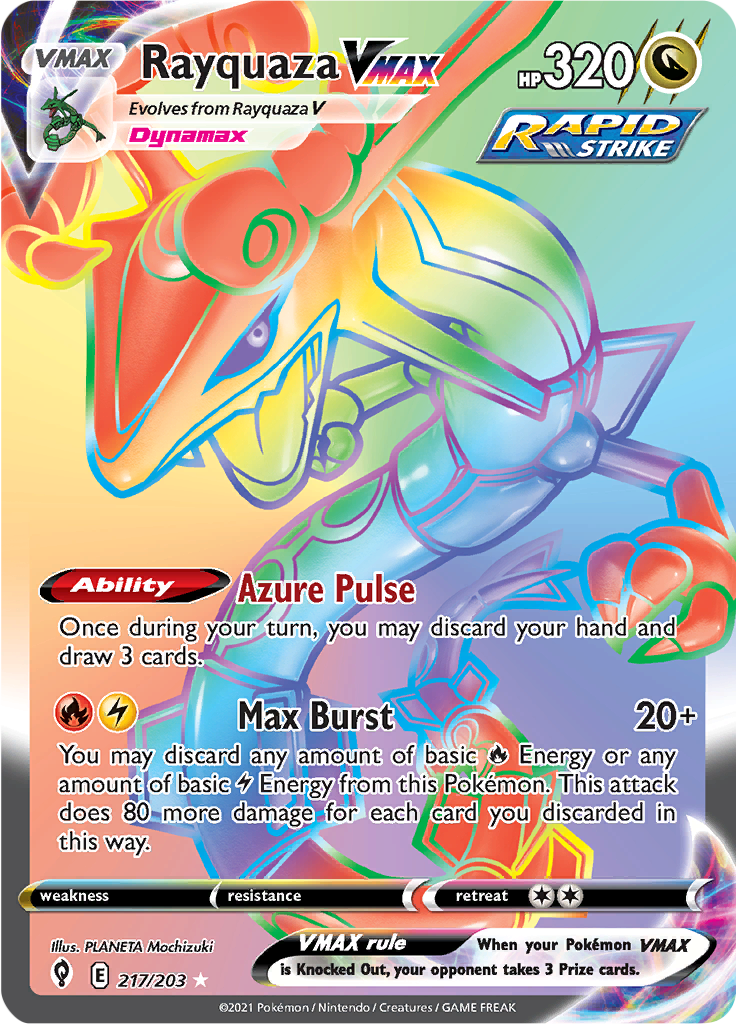 Rayquaza VMAX - 217/203 - Rainbow Rare