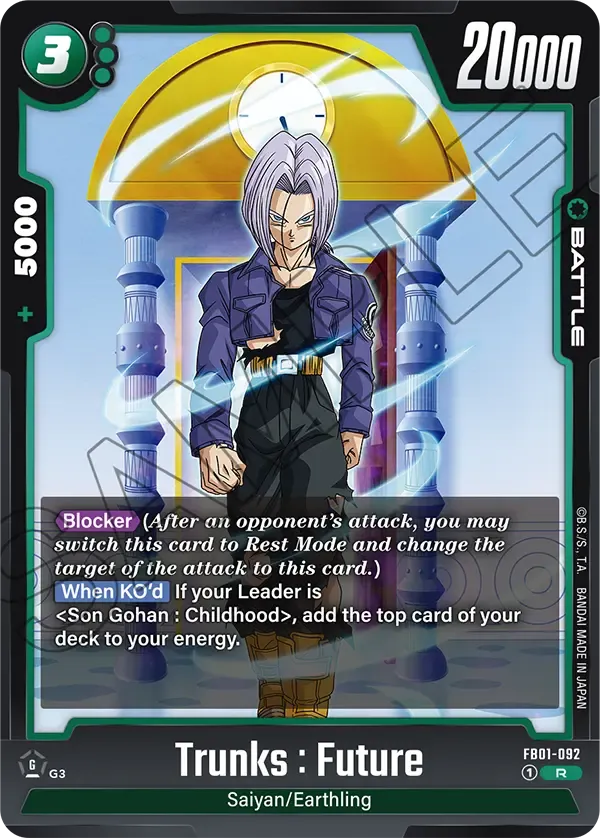 Trunks : Future - FB01-092 - Battle