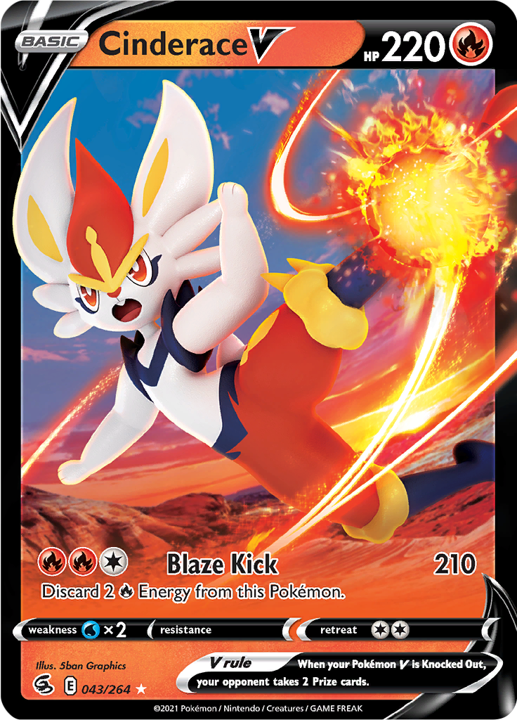 Cinderace V - 43/264 - Ultra Rare