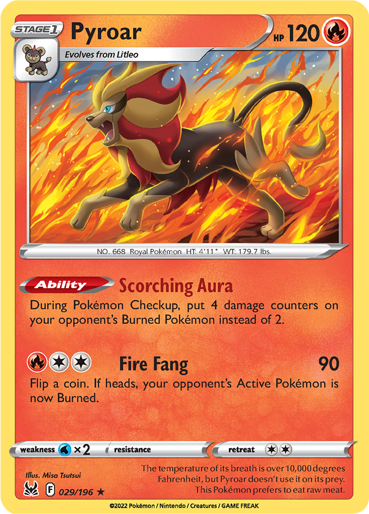 Pyroar - 29/196 - Holo Rare