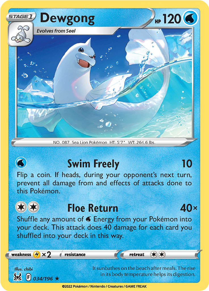 Dewgong - 34/196 - Rare