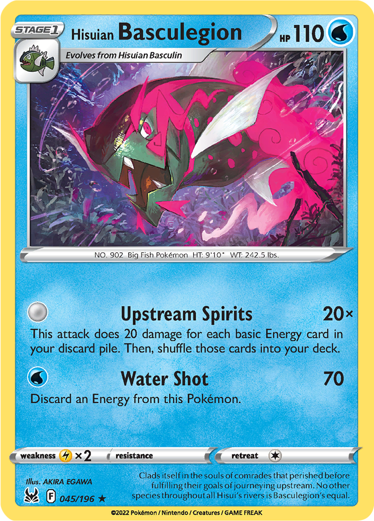 Hisuian Basculegion - 45/196 - Holo Rare