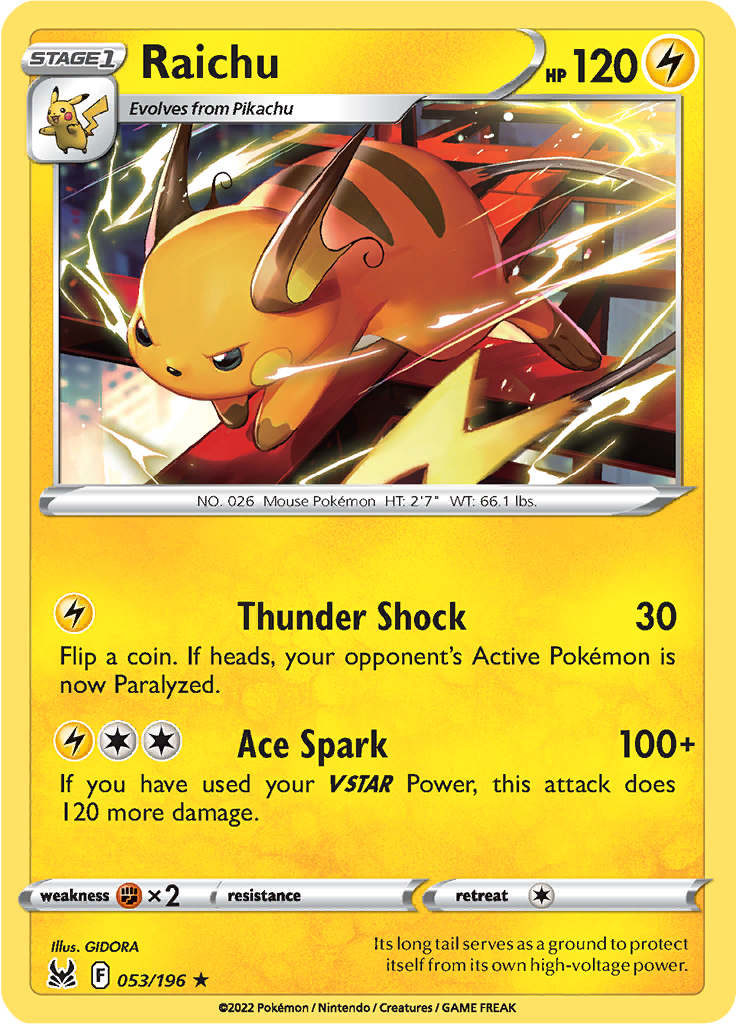 Raichu - 53/196 - Rare