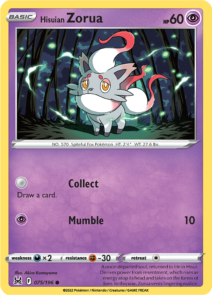 Hisuian Zorua - 75/196 - Common
