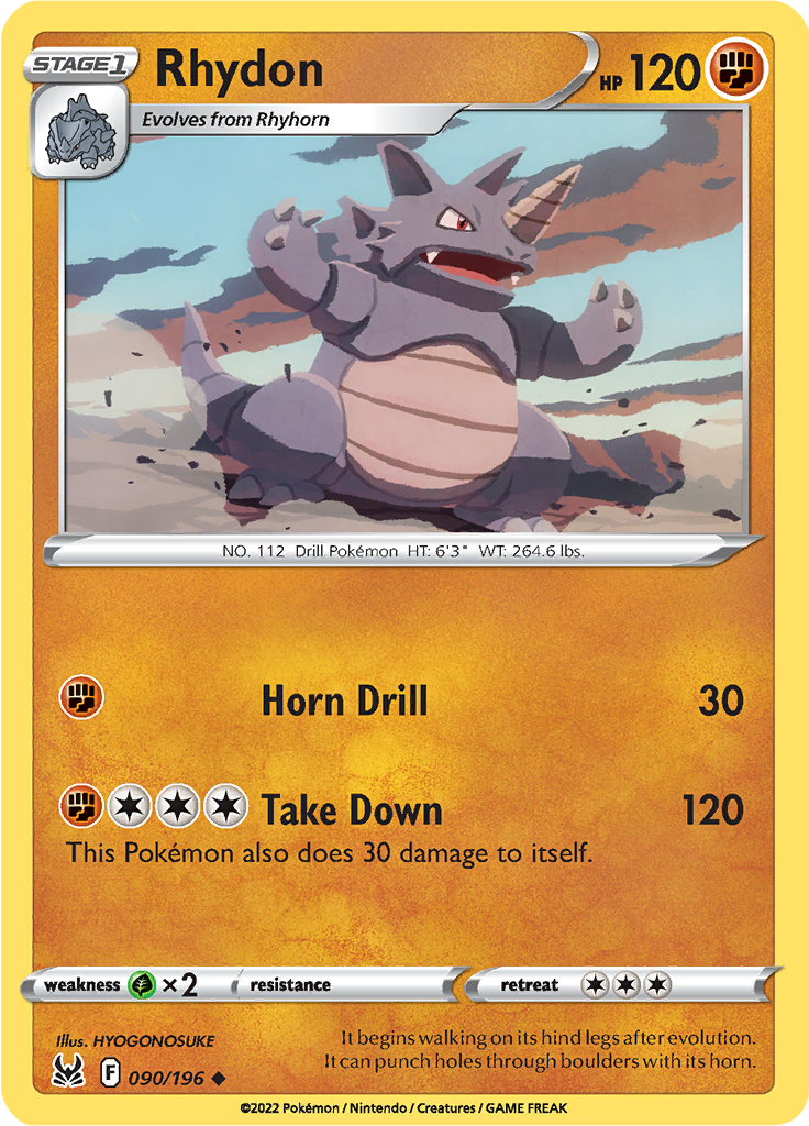 Rhydon - 90/196 - Uncommon