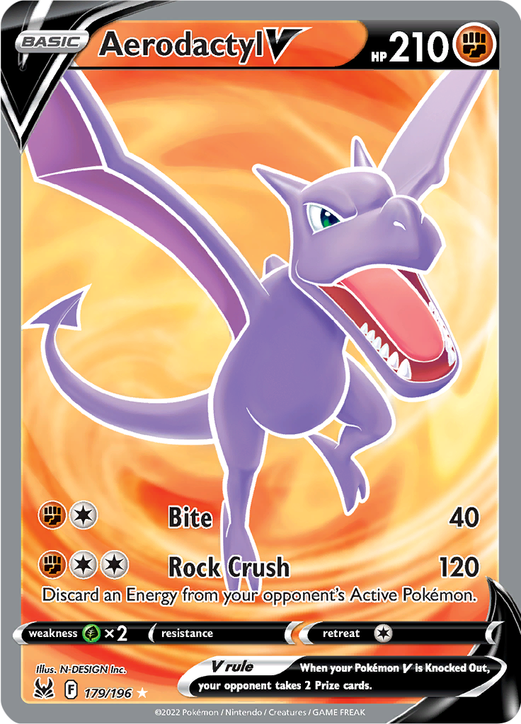 Aerodactyl V - 179/196 - Full Art Rare