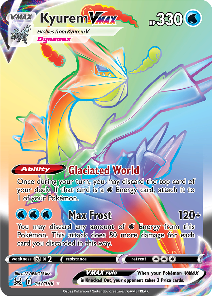 Kyurem VMAX - 197/196 - Rainbow Rare