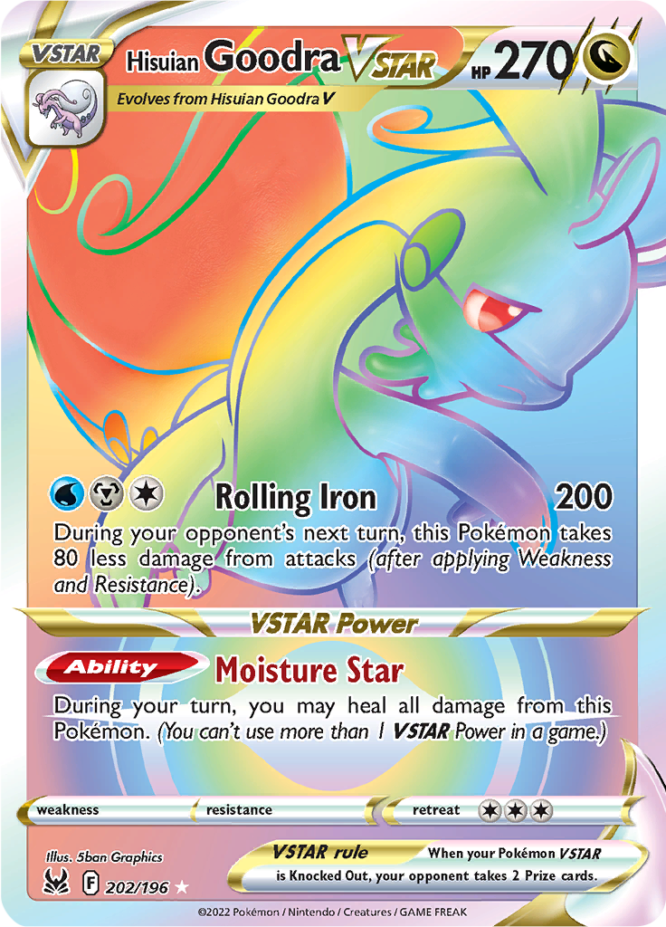 Hisuian Goodra VSTAR - 202/196 - Rainbow Rare