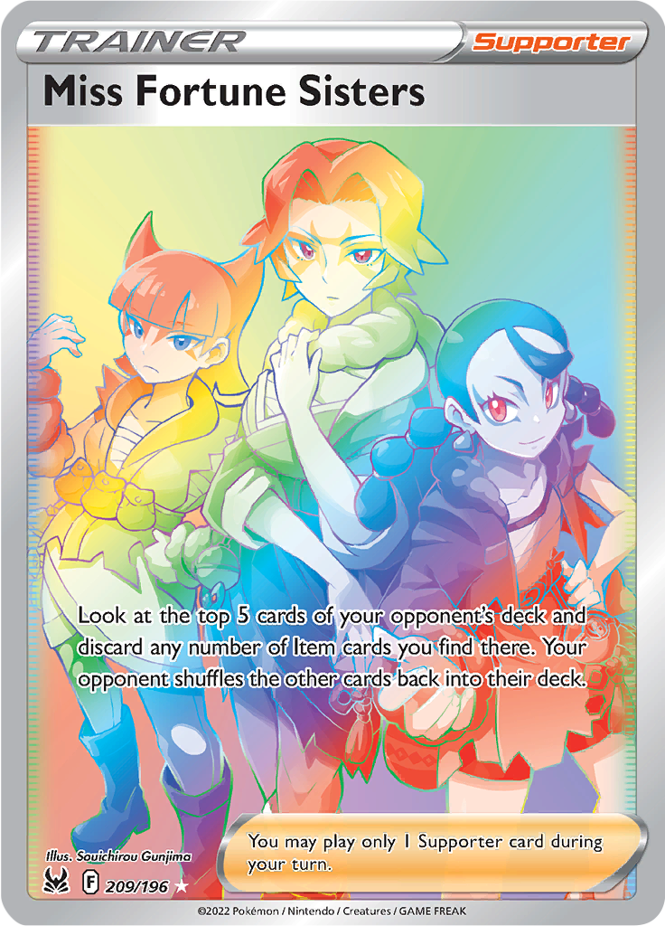 Miss Fortune Sisters - 209/196 - Rainbow Rare