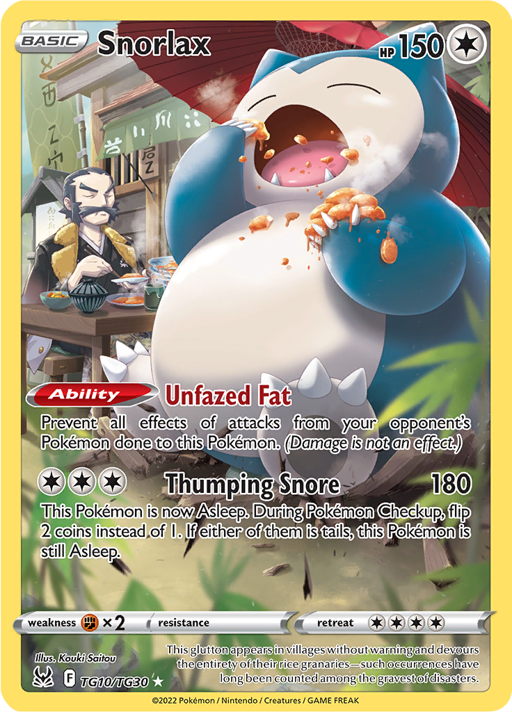 Snorlax - TG10/TG30 - Character Holo Rare