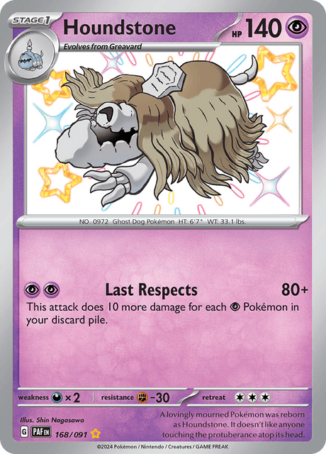 Houndstone -168/91 - Shiny Rare