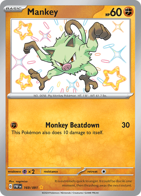 Mankey -169/91 - Shiny Rare