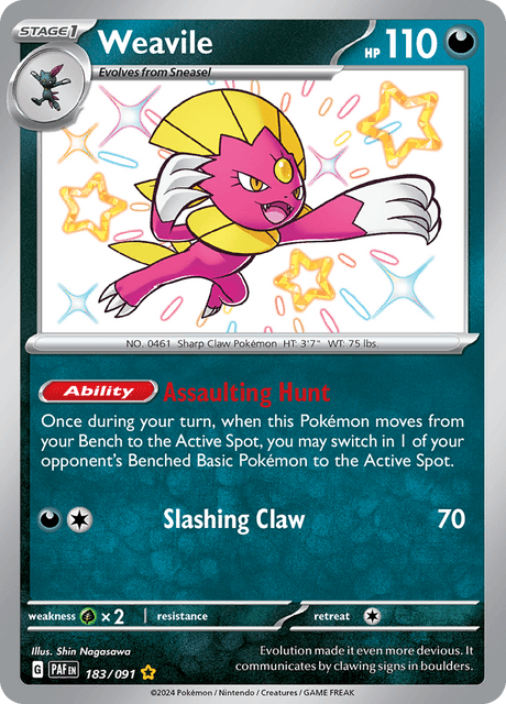 Weavile -183/91 - Shiny Rare