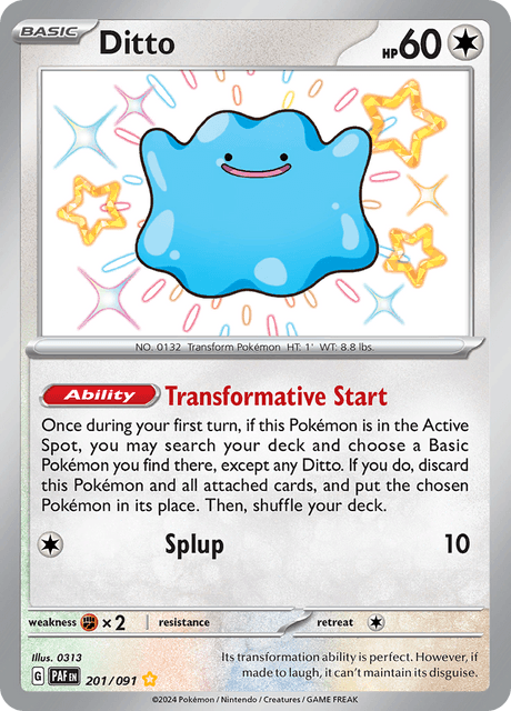 Ditto -201/91 - Shiny Rare