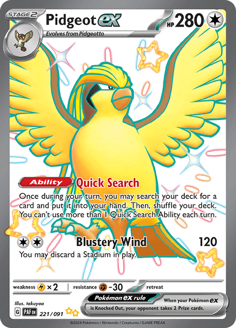 Pidgeot ex -221/91 - Shiny Ultra Rare