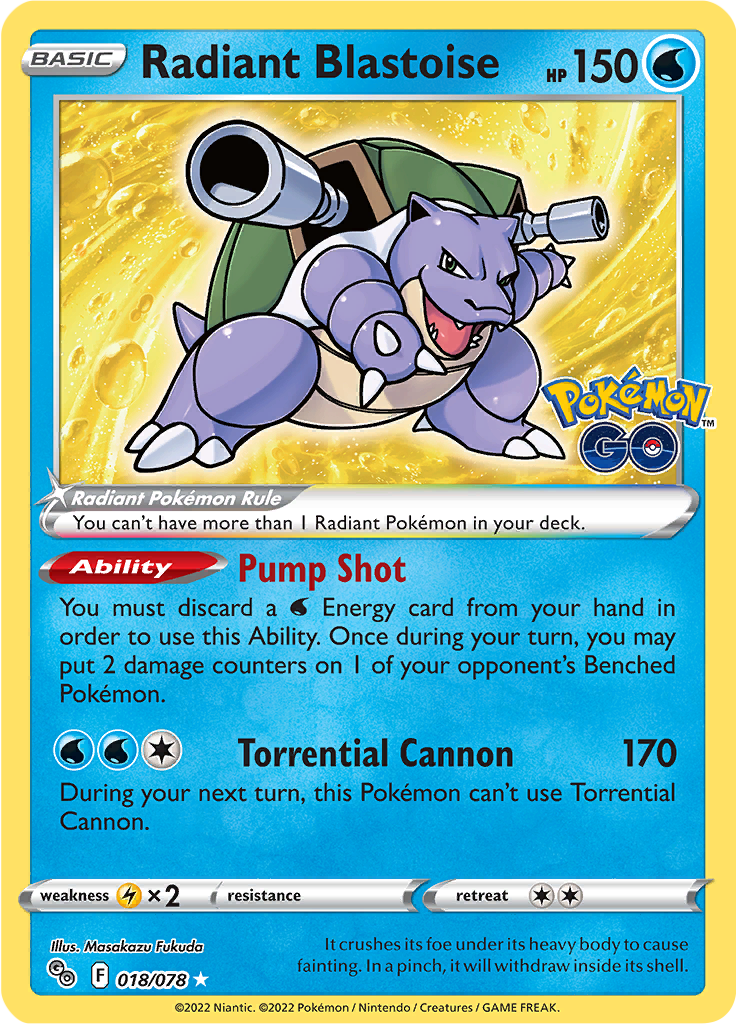 Radiant Blastoise - 18/78 - Radiant Rare