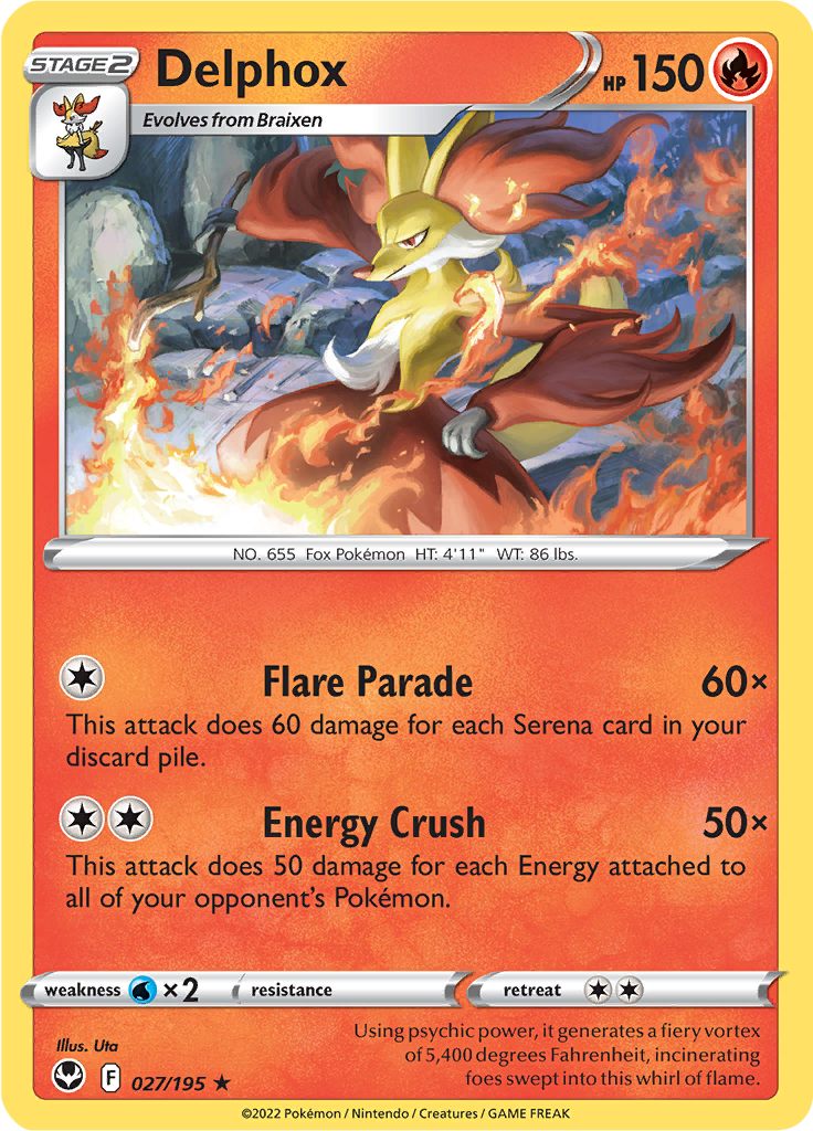 Delphox Sticker Delphox - 27/195 - Rare – MetaGaming