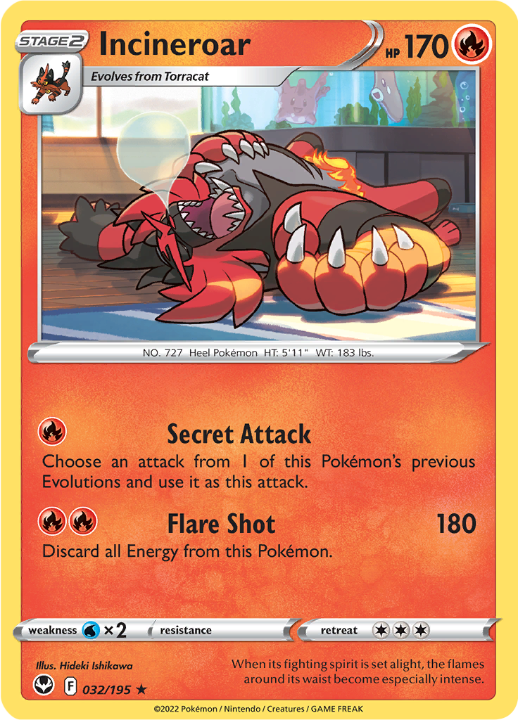 Meta Incineroar Move Set Incineroar - 32/195 - Rare – MetaGaming
