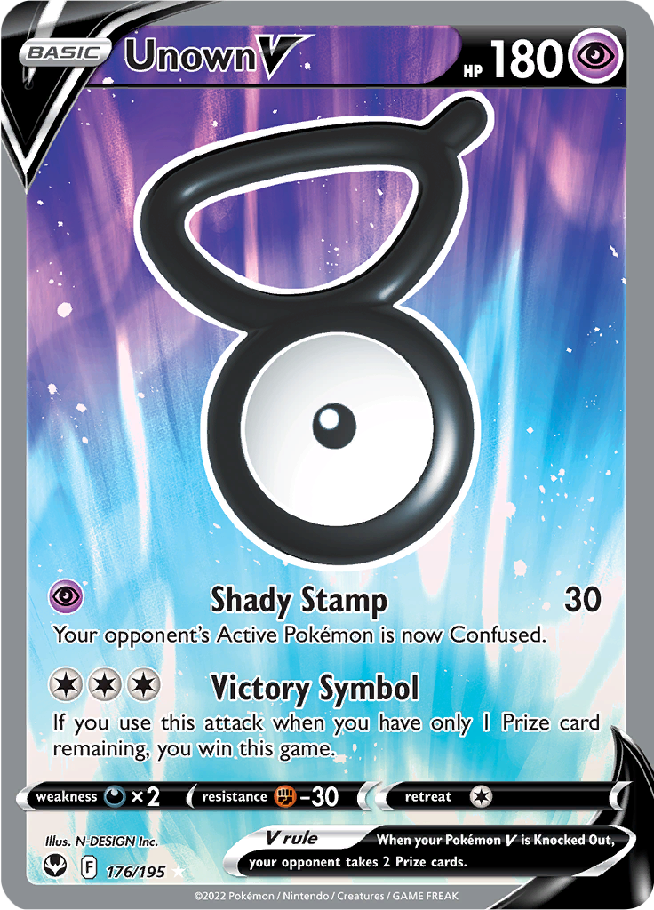 Unown V - 176/195 - Full Art Rare