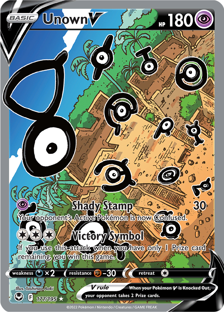 Unown V - 177/195 - Full Art Rare