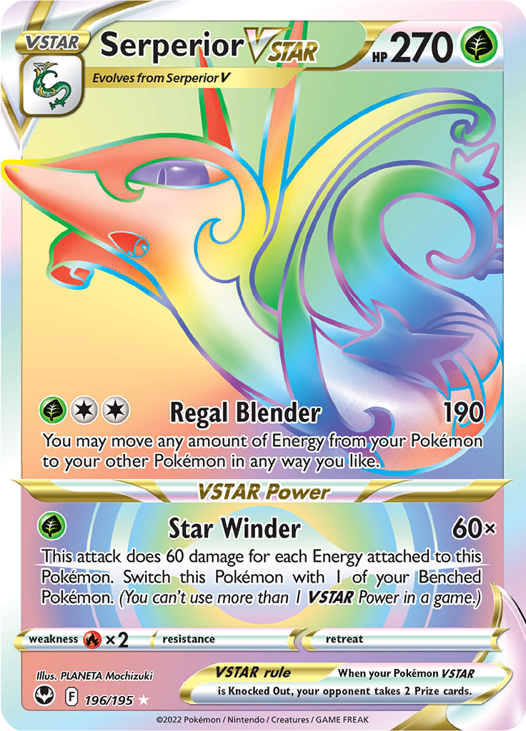 Serperior VSTAR - 196/195 - Rainbow Rare