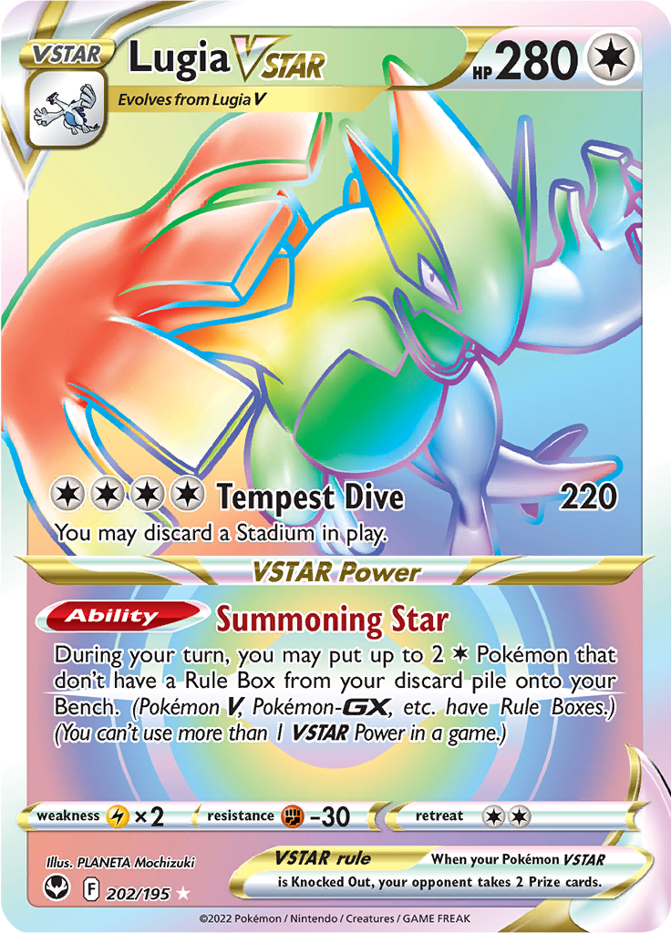 Lugia VSTAR - 202/195 - Rainbow Rare